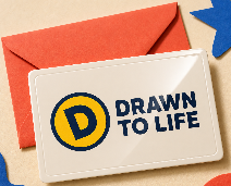 Drawn to Life gift card for an Artwork Figure or Selfie Figurine